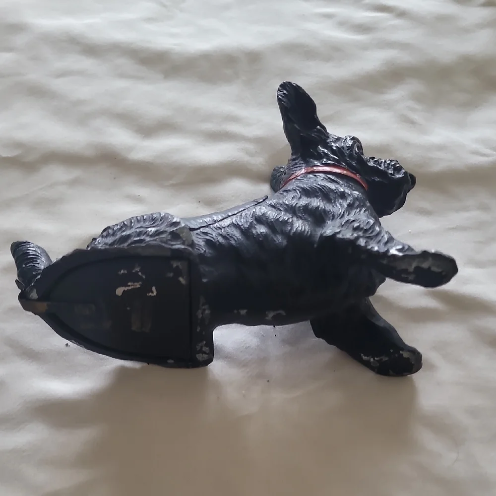 Black Dog Figurine with Red Collar